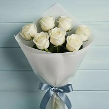 Букет 7 Белых роз Эдлесс Лав в Александрийской Республики Дагестан