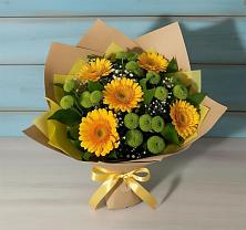 Букет цветов из:  Герберы и Хризантемы в Александрийской Республики Дагестан