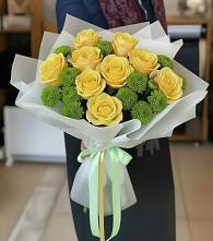 Букет цветов из:  Хризантемы и Розы в Александрийской Республики Дагестан