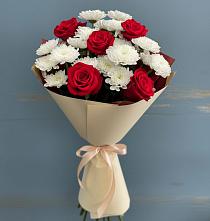 Букет цветов из:  Розы и Хризантемы в Александрийской Республики Дагестан