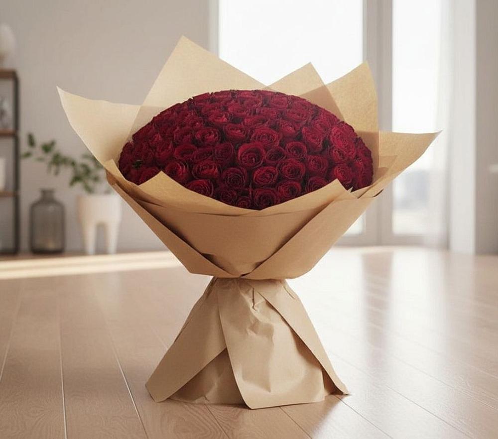 Букет 101 Красная роза в Александрийской Республики Дагестан