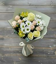 Букет цветов из:  Альстромерии, Розы и Хризантемы в Александрийской Республики Дагестан
