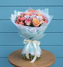 Букет цветов из:  Хризантемы и Розы в Александрийской Республики Дагестан