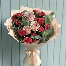 Букет цветов из:  Гвоздики и Розы в Александрийской Республики Дагестан