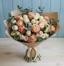 Букет цветов из:  Альстромерии и Розы #REPLACE_PRED# Александрийской Республики Дагестан